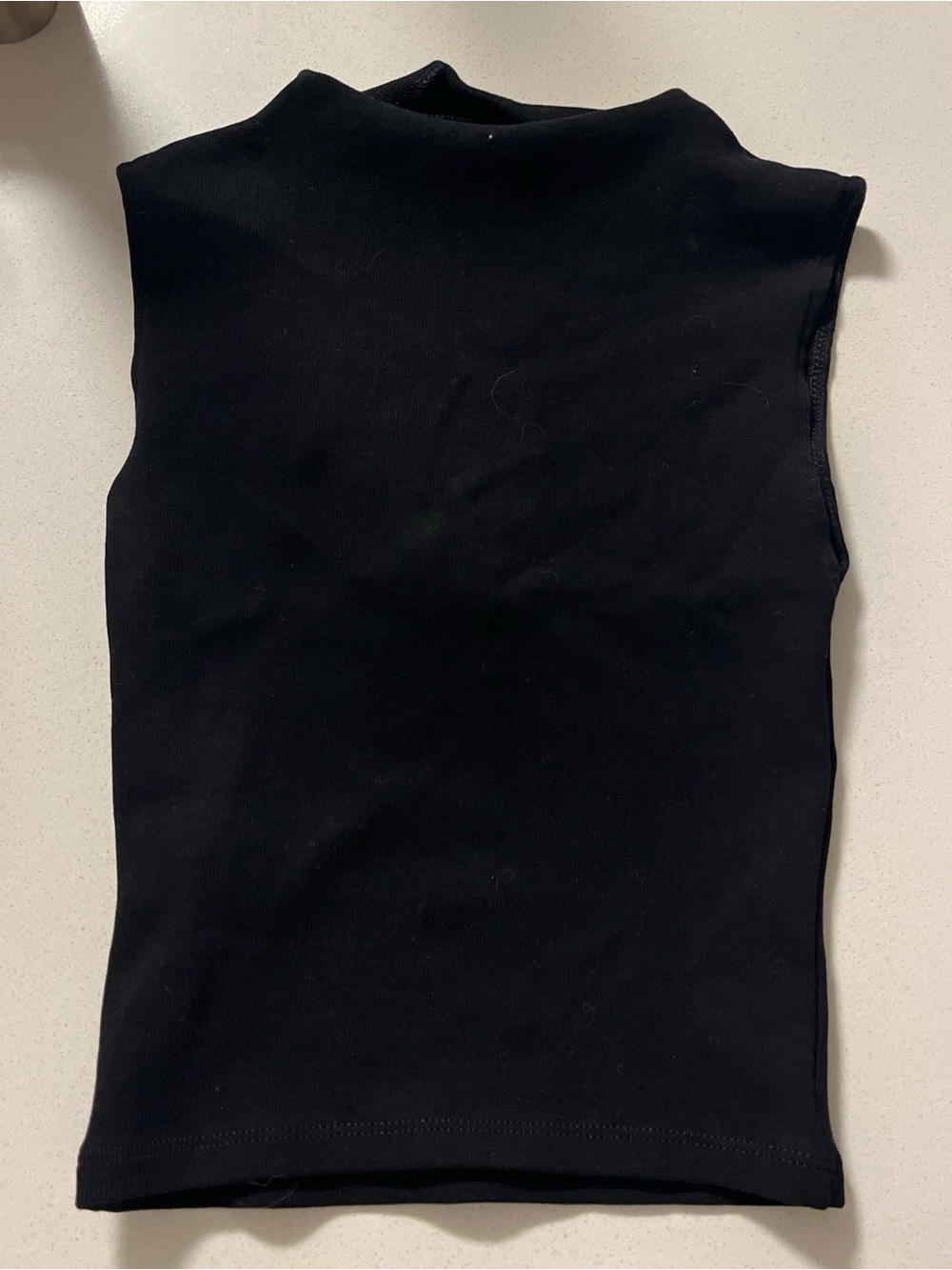 Zara Black Mock Neck Sleeveless Tank